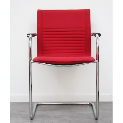 Chaise visiteur luge Rouge
