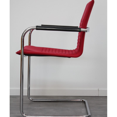 Chaise visiteur luge Rouge