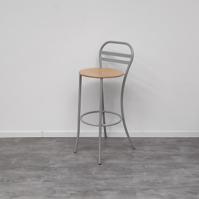 Tabouret de bar Hêtre / Gris