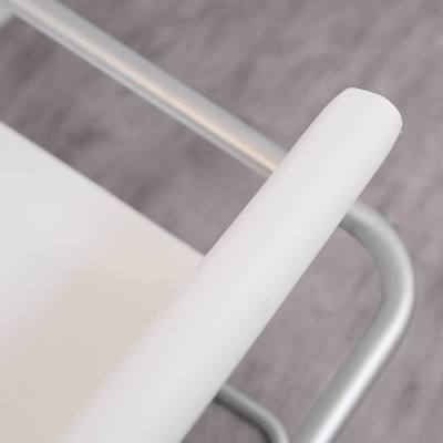 Chaise KNOLL BRNO cuir VOLO blanc