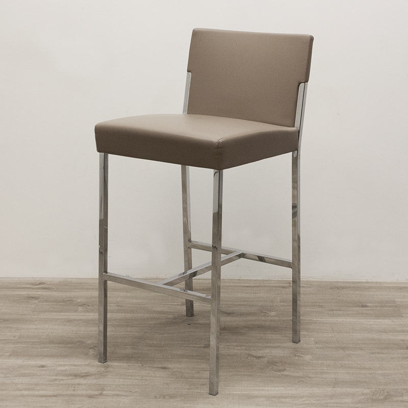 Tabouret Moroso Simili cuir Taupe