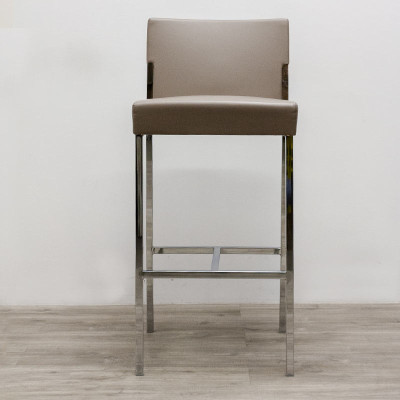 Tabouret Moroso Simili cuir Taupe