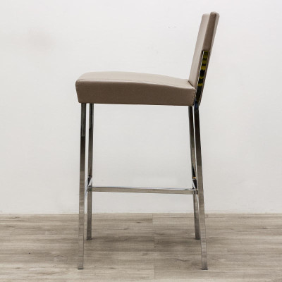 Tabouret Moroso Simili cuir Taupe