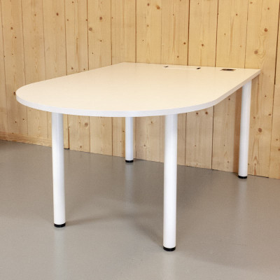Table de meeting H 75 Blanc