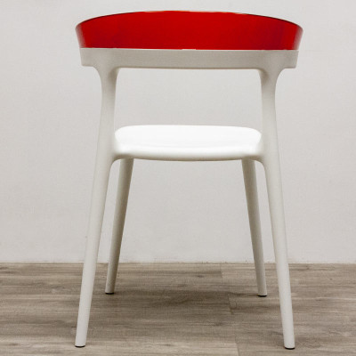 Chaise PAPATYA Luna Blanc et rouge