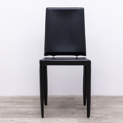 Chaise 4 pieds Simili Cuir Noir 