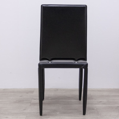 Chaise 4 pieds Simili Cuir Noir 