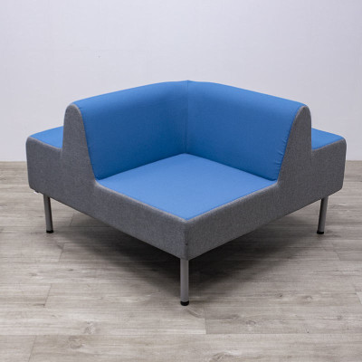 Angle Duo SOFA Gris / Bleu Ciel