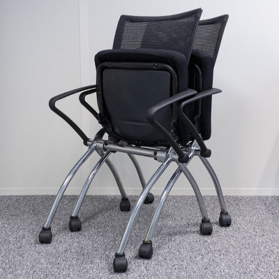 Chaise Bo Wen à roulettes Noir