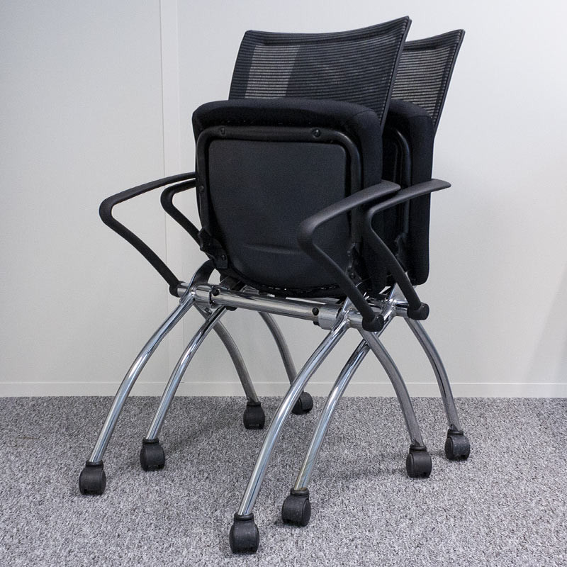 Chaise Bo Wen à roulettes Noir