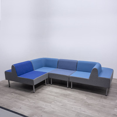 Chauffeuse Duo SOFA Gris/Bleu Élec.