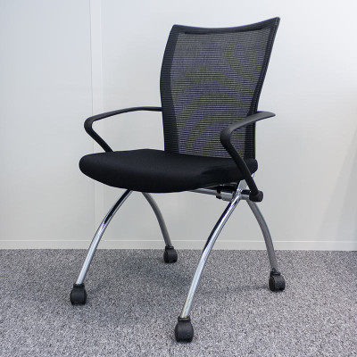 Chaise Bo Wen à roulettes Noir