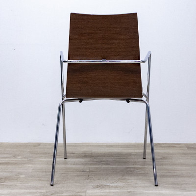 Chaise 4 pieds ronds Simili Blanc 