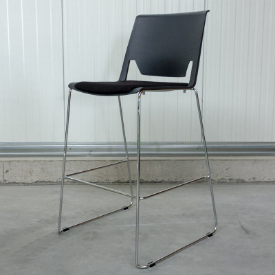 Tabouret Haworth Noir / Chromé