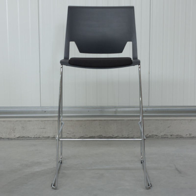 Tabouret Haworth Noir / Chromé