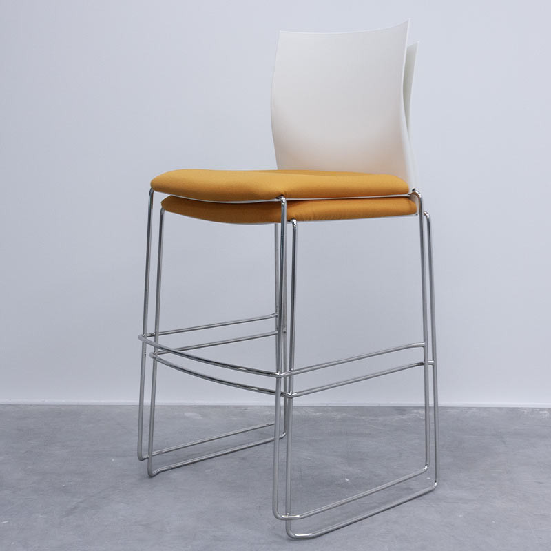 Tabouret Majencia Orange / Blanc