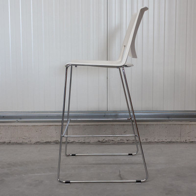 Tabouret Haworth Blanc / Chromé