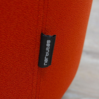 Pouf Narbutas Giro en tissu Orange