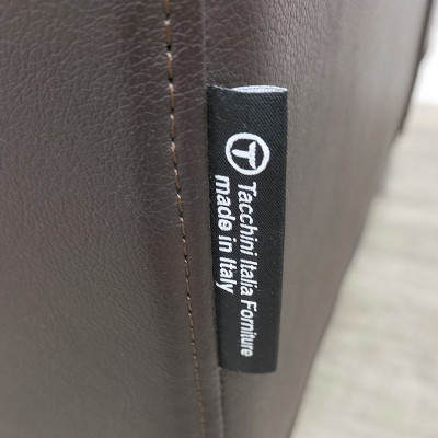 Fauteuil Tacchini en cuir Brun