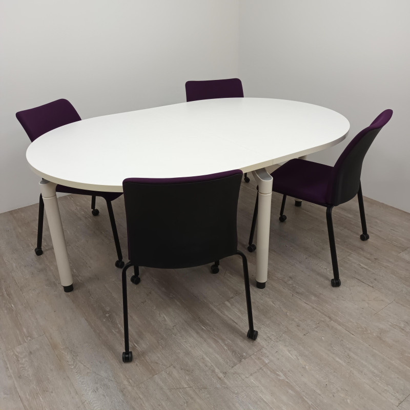 Table ovale Majencia L180 Blanc