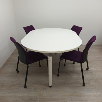 Table ovale Majencia L180 Blanc