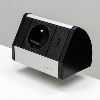 EVOline 1 prise secteur Noir/Blanc