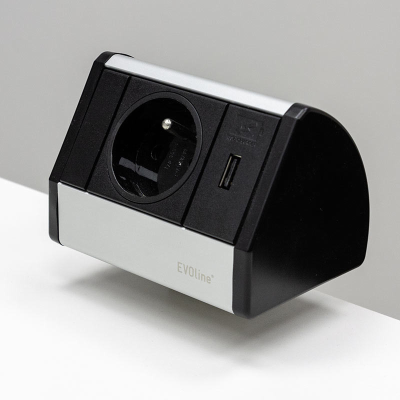 EVOline 1 prise secteur Noir/Blanc