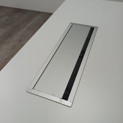 Bureau Majencia L120 Gris / Blanc