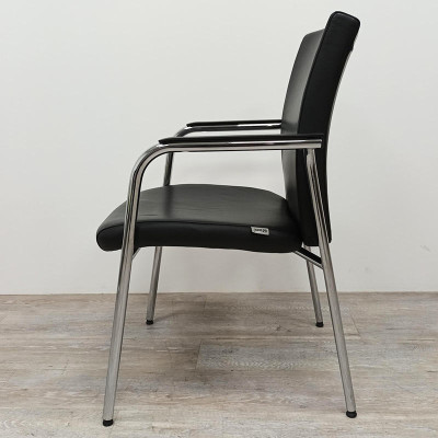 Chaise RIM Cuir Accoudoirs 4 pieds