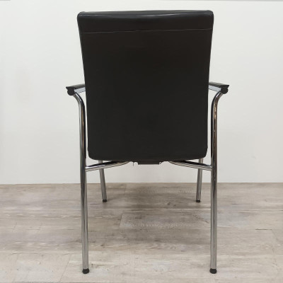 Chaise RIM Cuir Accoudoirs 4 pieds