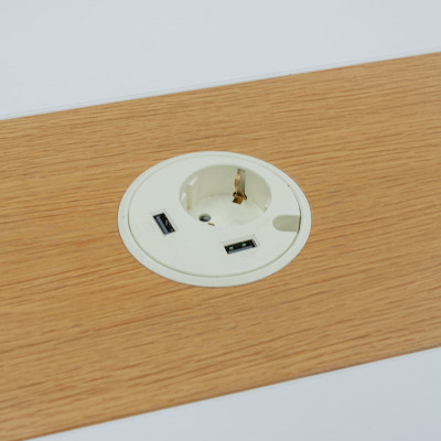 Moore Table Climb L280 Blanc/Hêtre