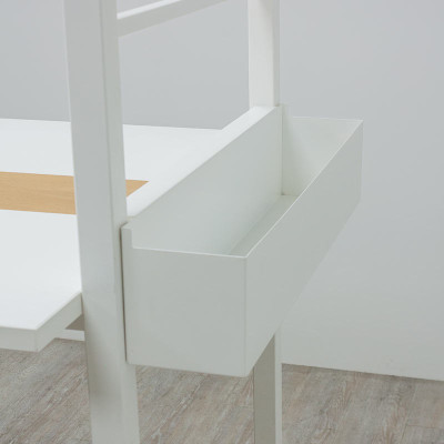 Moore Table Climb L280 Blanc/Hêtre