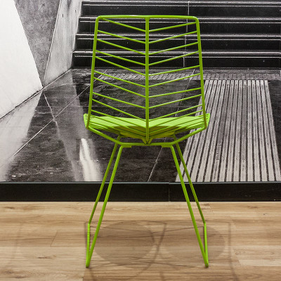 Chaise traîneau Arper Leaf Vert