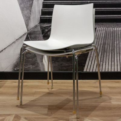 Chaise Arper Catifa 46 Blanc / Gris