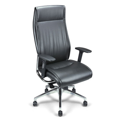 Fauteuil ACT Malo en cuir Noir 3D