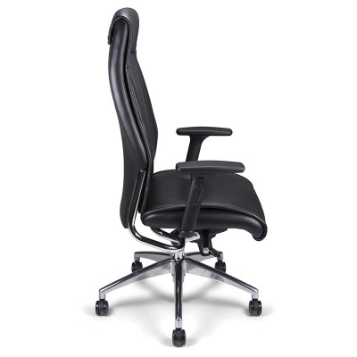 Fauteuil ACT Malo en cuir Noir 3D