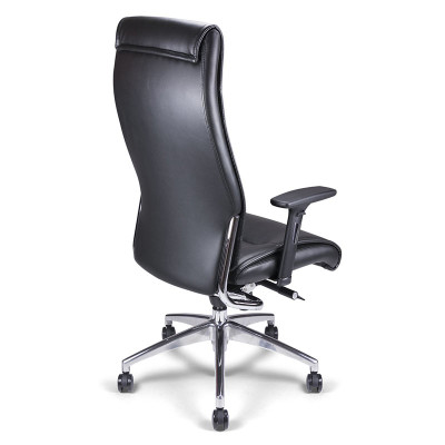 Fauteuil ACT Malo en cuir Noir 3D
