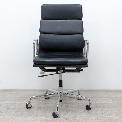 Vitra EA 219 Soft Pad cuir Noir