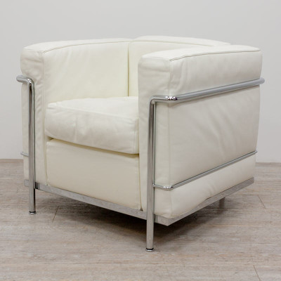 Fauteuil Cassina LC2 en cuir Blanc