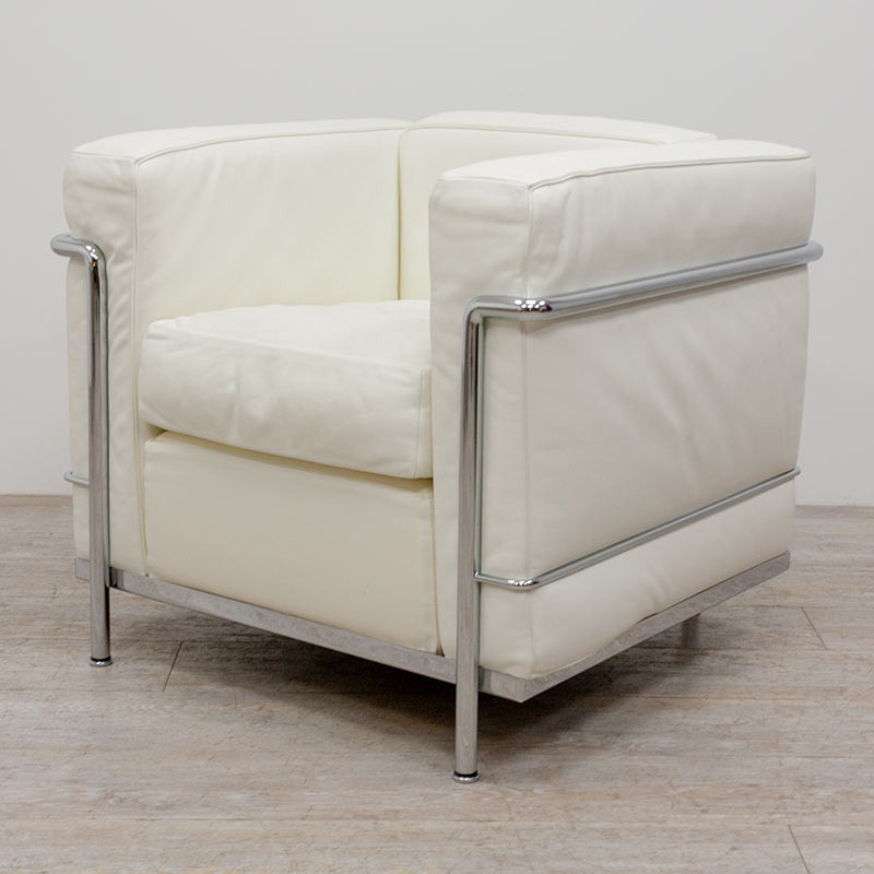 Fauteuil Cassina LC2 en cuir Blanc