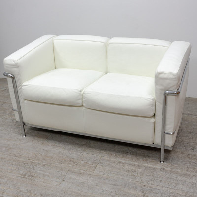 Canapé Cassina LC2 en cuir Blanc