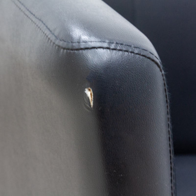 Chauffeuse simili cuir Noir 2nd Ch.