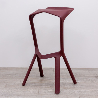 Tabouret Plank Miura Bordeaux