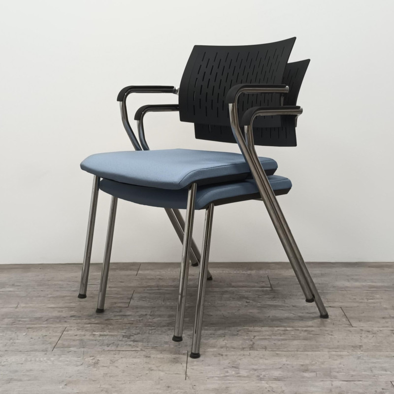 Chaise Bene B_Cause Bleu accoudoirs