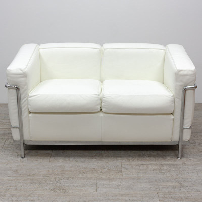 Canapé Cassina LC2 en cuir Blanc