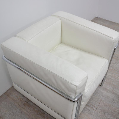 Fauteuil Cassina LC2 en cuir Blanc