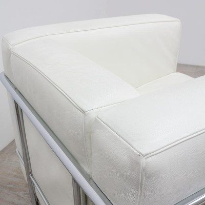 Fauteuil Cassina LC2 en cuir Blanc