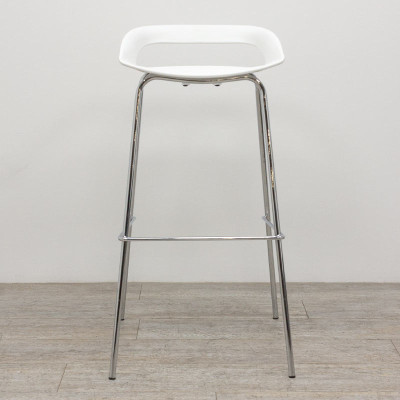 Tabouret haut Blanc / Chromé