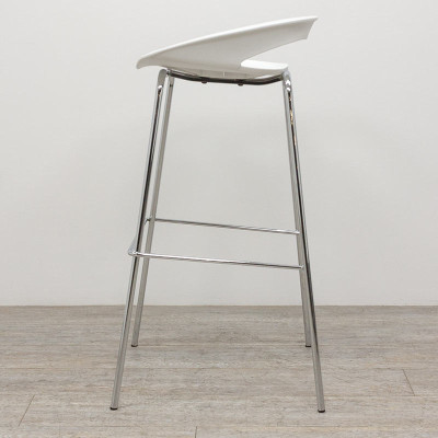 Tabouret haut Blanc / Chromé