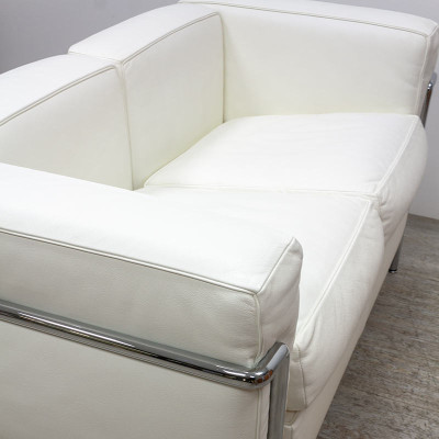 Canapé Cassina LC2 en cuir Blanc